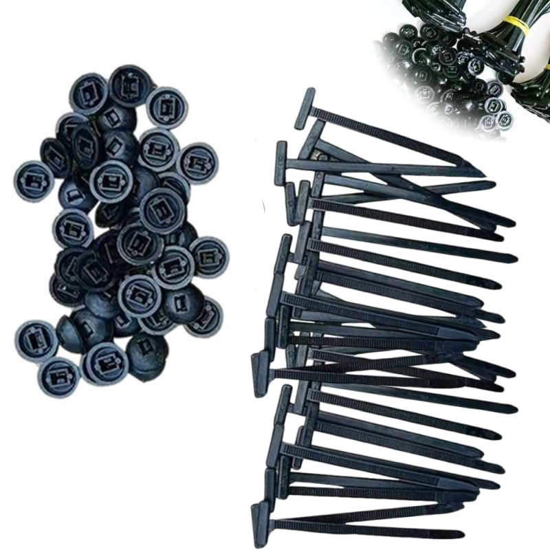 100Pcs Nylon Universal Cable Tie Buckle, Heavy Duty Self-Locking Zip Ties Holder, Cable Tie Buckle Through Nail, Multipurpose Plastic UV Resistant Cable Ties Tool for Car Daily Repair (100pcs)