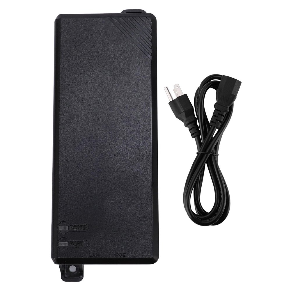 150W High Power PoE Injector 2.5Gbps Network Speed 48V-56VDC 2.7A Output with 1.2m Flexible AC Cable & Safety Design for Home Office Outdoor Use