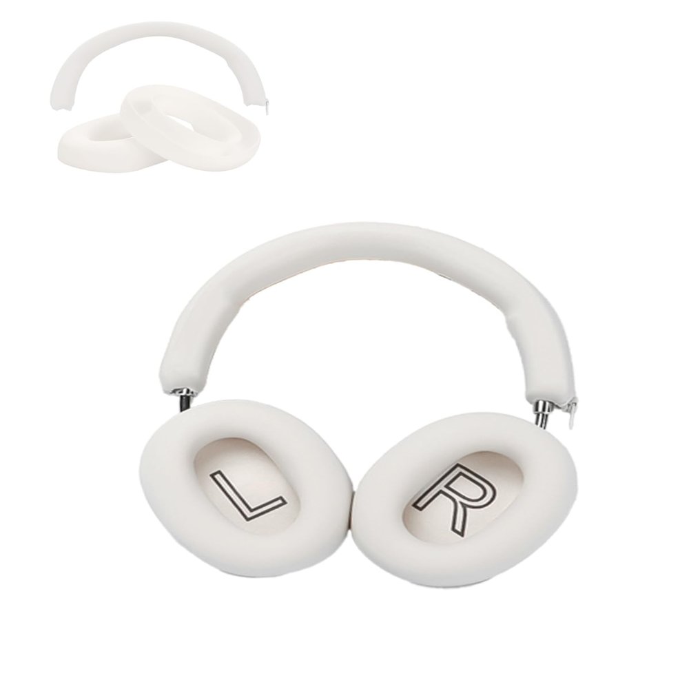 Silicone Case Cover for iKF Mars Wireless Bluetooth Headphones,Ear Caps Cover/Headband Cover for iKF Mars,Anti-Scratch Accessories Soft Silicone Protector.(White)
