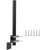 CEKAY Pole Mount with Bracket & Clamp U-Bolts for Outdoor Antennas, Signal Boosters & Weather Stations  16 1/2" Length, 1 1/4" OD Steel Pole, Powder-Coated, Corrosion-Resistant view 1