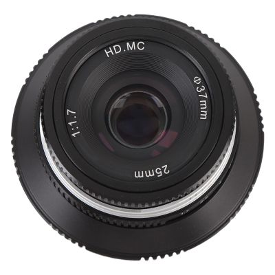 Serounder 25mm F1.7 Prime Lens for Z50 ZFC Z30 Z6I Z7II, Manual Focus Fixed Focal Length APS C Camera Lens Compatible with Mirrorless Cameras (Black)