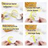 2PCS Mini Portable Foldable Reflector, Portable Reflector for Outdoor Shooting, Portrait Still Life Light Filler, Cartoon Folding Group Fan Portable Light Filler 7.87.8 inches /2020 cm (Fan Puppy) view 3