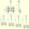 Adjustable Ceiling TV Mount Bracket TVs Full Motion Height Adjustable Swivel(1000-1500mm) view 2