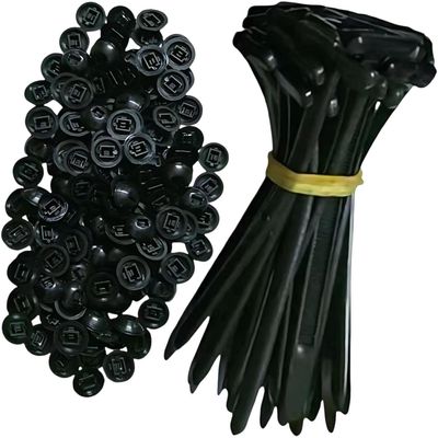 100 universal nylon zip ties - heavy-duty self-locking zip tie support with needle and button design, nylon zip tie tool fasteners, UV-resistant zip ties, suitable for convenient daily car repairs.