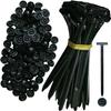 100 universal nylon zip ties - heavy-duty self-locking zip tie support with needle and button design, nylon zip tie tool fasteners, UV-resistant zip ties, suitable for convenient daily car repairs. view 2