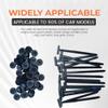 100 universal nylon zip ties - heavy-duty self-locking zip tie support with needle and button design, nylon zip tie tool fasteners, UV-resistant zip ties, suitable for convenient daily car repairs. view 4