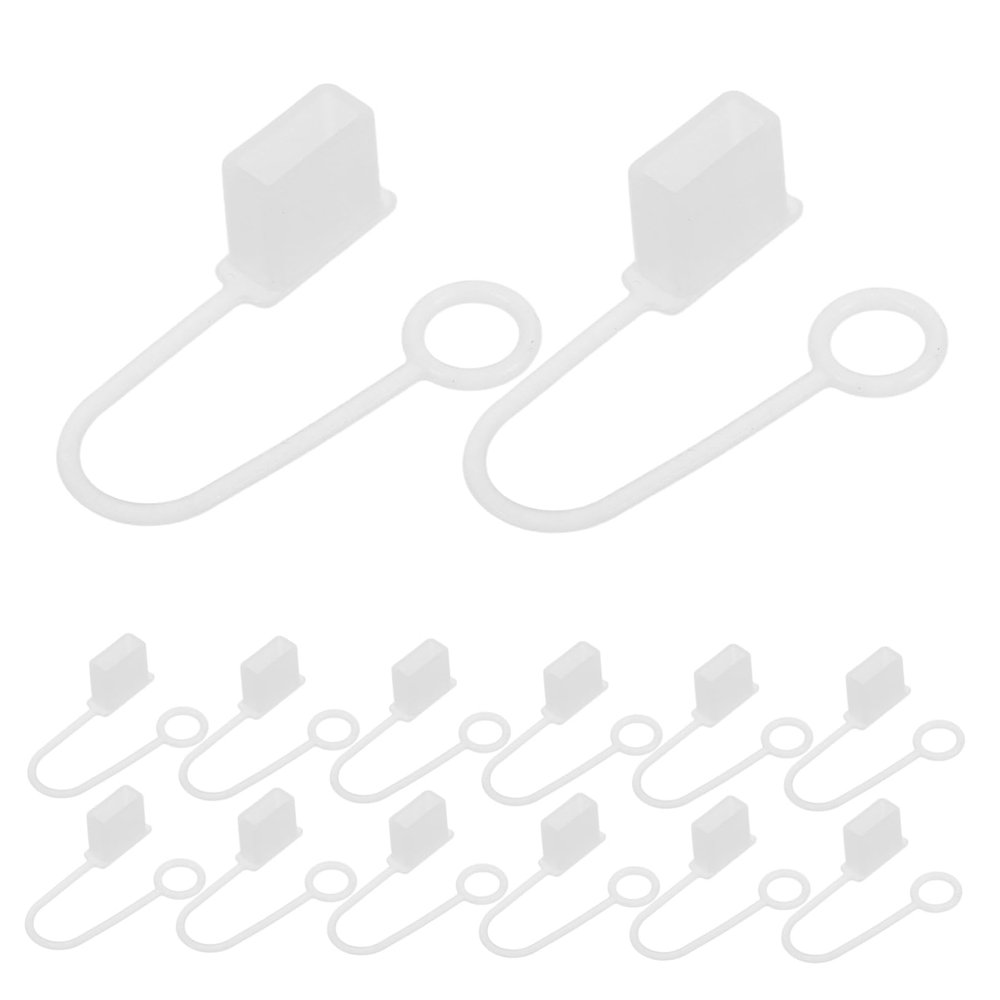 Veemoon 30pcs USB Port Dust Cover Silicone Protective Caps for USB Headphone and Charging Ports Prevents Dust and Water Easy Installation Transparent Design