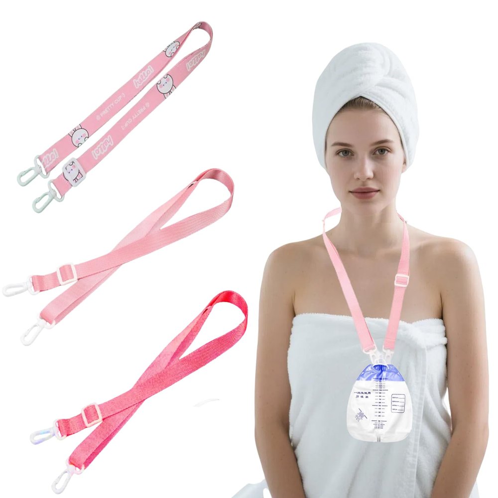 3 Pack Shower Lanyard for Mastectomy Drain Holder with 2 Hooks,Mastectomy Recovery Supplies,Abdominal Debridement Breast Cancer Tummy Tuck Patients Surgical Drain Holder