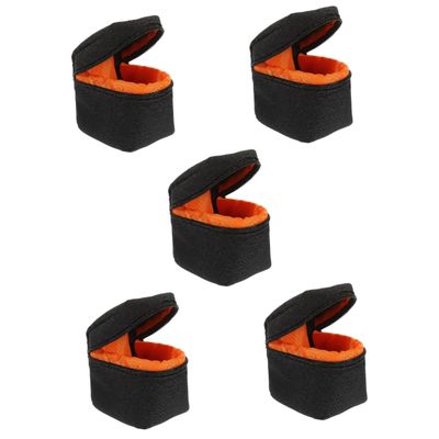 Lurrose 5pcs Portable Camera Lens Pouch Shockproof for Mirrorless Lenses Material Compact Lightweight Design for Outdoor Daily Storage