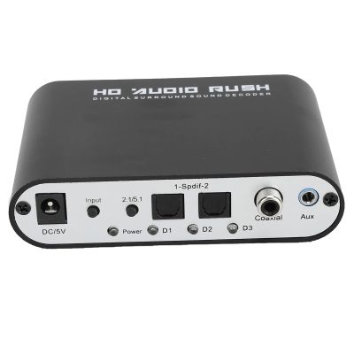 5.1 Channel DTS/AC 3 Digital Audio Decoder, Digital Optical Coax to Analog Audio for Home/Concert Hall/Cinema (Zopscahqvte9biu-11)
