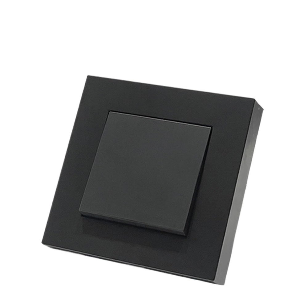 RBFRZGSU 1pcs Frosted Wall Rocker Switch Flame Retardant Plastic Panel Double Button 2 Gang 1 Way Light Wall Switch On and Off AC(1 Gang 1 Way Switch)