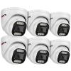 MWRCTV 8MP POE IP Camera Outdoor,4K Turret Security Dome Camera 2.8mm Wide Angle Lens,AI Human&Vehicle Detection,Smart Color Night Vision,Bulit in Mic,Full Metal Case Compatible for NVR RTSP(6Pcs) view 1