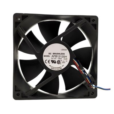 AFB1212SH 12CM 120MM 12025 12V 0.80A Cooling Fan 120x120x25mm 2-pin 3-pin 4-pin Ball Bearing 3400 RPM 113CFM(5PCS,4-PIN_NO RGB)