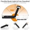 SFV Digital Book Lights for Reading at Night, USB Rechargeable Reading Lights for Books in Bed Clip-on, 3 Colors & 5 Brightness Dimmable, Compact & 80H Long Lasting for Book Lovers, Kids, Black view 3