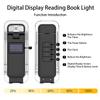 SFV Digital Book Lights for Reading at Night, USB Rechargeable Reading Lights for Books in Bed Clip-on, 3 Colors & 5 Brightness Dimmable, Compact & 80H Long Lasting for Book Lovers, Kids, Black view 4