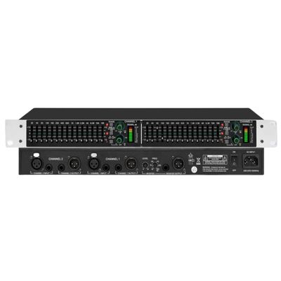 Dual Channel 15-Band Stereo Equalizer,Graphic Equalizer,with Low/Middle/Treble Independent Adjustment for Home/DJ Performance/Club/Studio