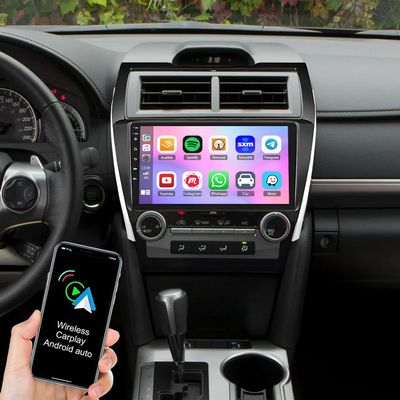 10.1inch Car Stereo for Toyota Camry 2012 2013 2014 with Carplay & Android Auto, IPS Touch Screen for Toyota Camry Radio with Bluetooth/GPS/WiFi/SWC/Split Screen/Mirrorlink
