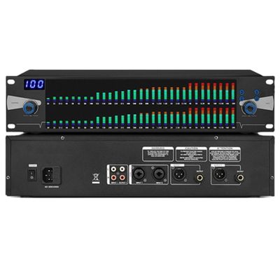 Dual Stereo Graphic Equalizer,31-Band Digital Equalizer,LED Spectrum Display with Automatic Noise Reduction for Recording Studio