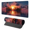 Landscape Mouse Pad, Gaming Mouse Pad 32x16in, Desk Mat with Stitched Edges, Large Mousepad Waterproof, Gaming Accessories Keyboard Mat, Office Desk Accessories, for Gamer Computer Office, Pink 3-8531 view 1