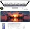Landscape Mouse Pad, Gaming Mouse Pad 32x16in, Desk Mat with Stitched Edges, Large Mousepad Waterproof, Gaming Accessories Keyboard Mat, Office Desk Accessories, for Gamer Computer Office, Pink 3-8531 view 2