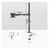 BEGWVDJTP DL-M902-140 Swivel Grommet Clamp Base Steel Single 10" - 27" Monitor Desk Stand Dual Arm Desk Support 0-9.9 kg view 2