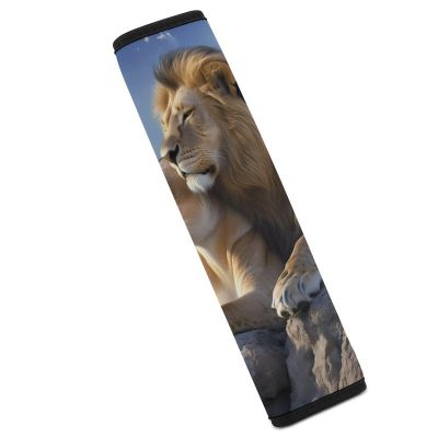 Animal Lion Love Car Seat Belt Cover Pad Soft Seatbelt Cushion Shoulder Strap Protector 2PCS