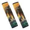 Colorful Seaside Elephants Car Seat Belt Cover Pad Soft Seatbelt Cushion Shoulder Strap Protector 2PCS view 1