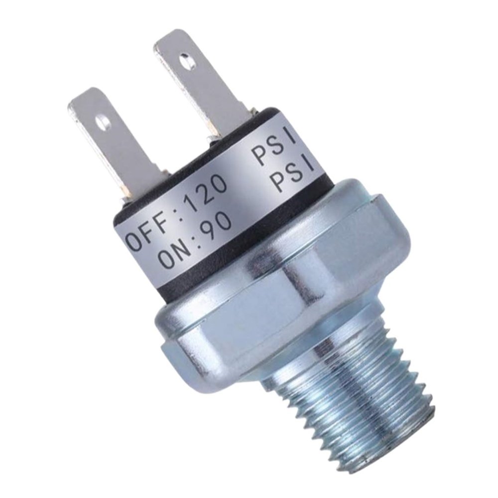 RBFRZGSU 1pcs 70-100/90-120PSI 110-140PSI Air Compressor Pressure Switch 1/4" NPT 12V/24V for Air Tank Aluminum Alloy Switch Control 120-150PS(Black)