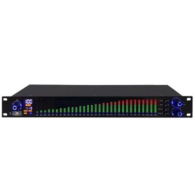 Audio Digital Equalizer,31-Band Stereo Graphic Equalizer, LED Spectrum Display, 10 Preset Effects,Signal Processors for Recording Studio(1)