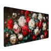 Red Mouse Pad Large 48x24 in, Extended Desk Mat with Stitched Edges, Gaming Mousepad with Non-Slip Rubber Base, Keyboard Mat for Desk Accessories and Computer Accessories, Gifts for Men, Flower 5-3168 view 1