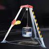 Rescue Tripod Heavy Duty Fire Fighting Tripod Confined SpaceConfined Space Tripod Portable Confined Space Hoist Tripod with Hand Winch & Safety Belt, Emergency Life Saving Lifting and Rescu view 1