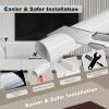 118" Silicone Cord Hider Wall Wall Cord Hider(1/4" Diameter) Cord Organizer Cord Covers Raceway Kit for Wires Hider Cable Management Under Desk W 0.54 H 0.39White view 4