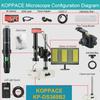 KOPPACE 54X-348X 4K HD Measurement Electron Microscope Continuous Zoom Lens Up and Down LED Light Source view 2