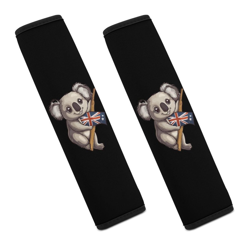 Australian Koala Bear Car Seat Belt Cover Pad Soft Seatbelt Cushion Shoulder Strap Protector 2PCS