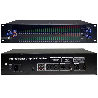 Audio Stereo Graphic Equalizer,31-Band Digital Equalizer,LED Spectrum Display,Noise Reduction,10 Preset Effects for Recording Studio(2)