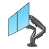 BEGWVDJTP F160 Gas Spring Desktop 17-inch-27-inch Dual Monitor Stand arm Monitor mounting Bracket, Each arm Load-Bearing 2-9 kg(Black)