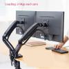 BEGWVDJTP F160 Gas Spring Desktop 17-inch-27-inch Dual Monitor Stand arm Monitor mounting Bracket, Each arm Load-Bearing 2-9 kg(Black) view 2