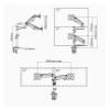 BEGWVDJTP H180 + FP-2 Gas Spring Double arm for 22" - 32" Monitor Stand + 10" - 17" Laptop Stand Gas Pressure Stand Load Capacity 2-12 kg view 2