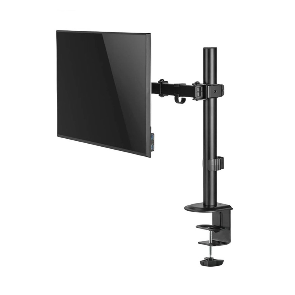 BEGWVDJTP Desktop Computer Stand Mechanical Mounting Bracket for 12" - 32" Monitor Stand + 12" - 17" Laptop Monitor Double Arm Stand(Single Arm)