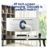 BEGWVDJTP S500 Aluminum Alloy Gas Spring Arm 34-49 Inch Curved Screen Monitor Stand G9/G7 Large Monitor Stand Loading 20 kg(Black) view 2