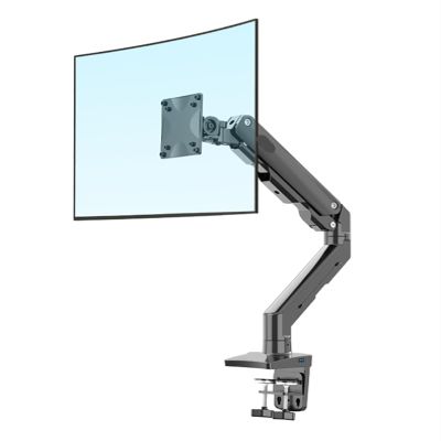 YTMJPQQJI G60 Mechanical Spring Arm 27-45 Inch Curved Screen Desktop Monitor Stand 5-16 kg Ultra Wide Monitor Stand with U Port