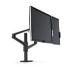 BEGWVDJTP OL-3T Aluminum Alloy 3-in-1 Height Adjustable Desktop Dual Arm 17-32 Inch Monitor Stand + 10-17 Inch Laptop Stand + 14 Inch Stand(Black) view 4