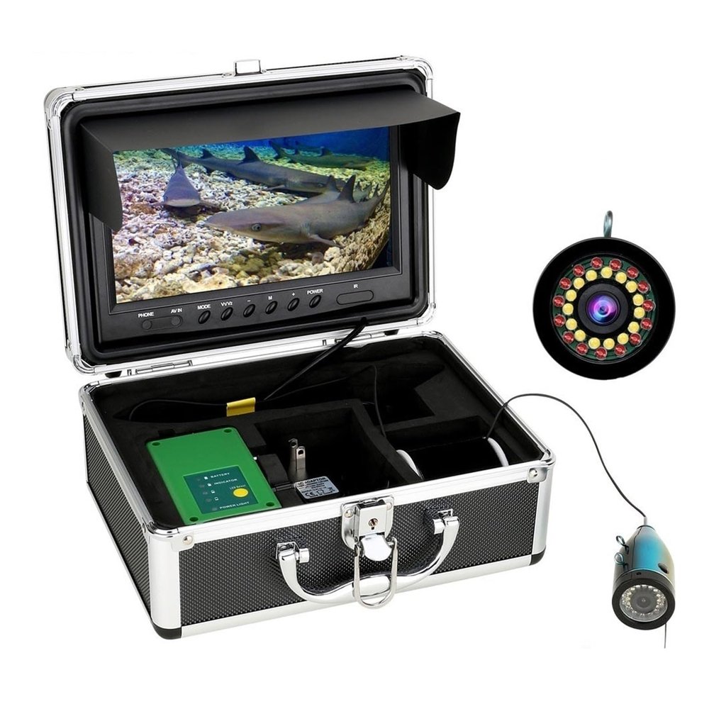 Underwater Fishing Camera, Winter Fish Finder Underwater Fishing Camera 9inch HD 1080P IP68 Waterproof 15M/30M/ for Ice/Sea/River Fishing (30M)