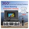 Underwater Fishing Camera, 7 Inch 20m/50m/100m Underwater Fishing Video Camera Fish Finder IP68 Waterproof 20 LEDs Dome Rotating Panoramic (FX7) view 2
