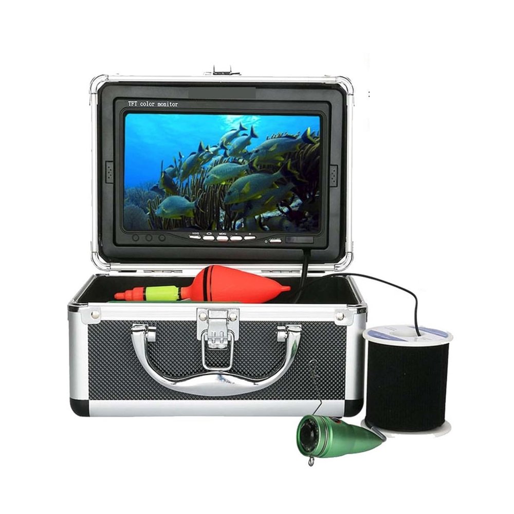 piudoiliy Underwater Fishing Camera, 7 Inch Underwater Fishing Camera 20M Infrared 6PCS Lights Waterproof Fish Finder Camera for Winter Ice/Sea Fishing