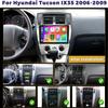2+64G Android 15 Car Stereo for Hyundai Tucson 2006-2009,9 inch Touch Screen Radio Wireless Apple CarPlay Android Auto DSP 5G WiFi Bluetooth GPS FM RDS+Free AHD Backup Cam view 2