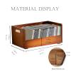 Kornnapa CD Holder Wooden Cd Storage Rack Box, DvD Storage Racks Organizer for Cd Display Movie Cases Music Cassette Tapes Shelf Stand Record Crates view 2