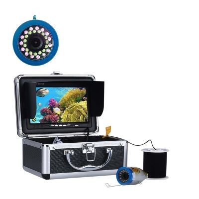 Underwater Fishing Camera, Winter Fishing Camera Underwater Fish Finder 30LEDs 7 Inch15M 30M 50M IP68 Waterproof Fishfinder for ICE/Sea/River (30LEDs 30M Cable DVR)