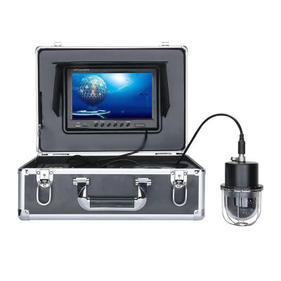 Underwater Fishing Camera, 9 Inch DVR Recorder Underwater Fishing Video Camera Fish Finder 20 LEDs 360 Degree Rotating Dome Rotating Panoramic (100m)