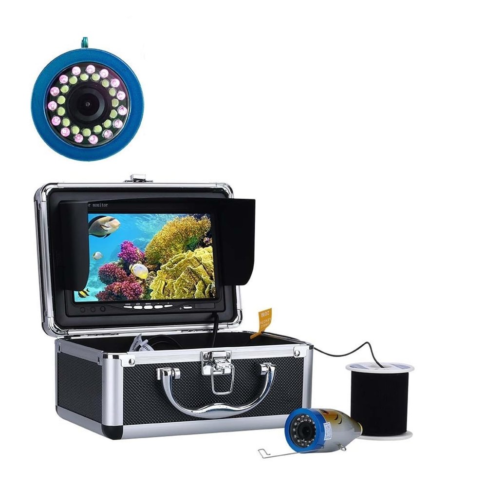 Underwater Fishing Camera, Winter Fishing Camera Underwater Fish Finder 30LEDs 7 Inch15M 30M 50M IP68 Waterproof Fishfinder for ICE/Sea/River (30 LEDs 10M Cable)